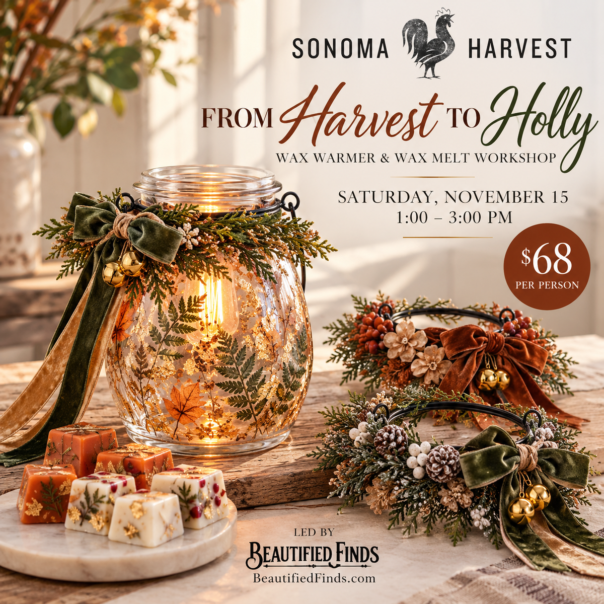 From Harvest to Holly: Candle Warmer - Sonoma Harvest 11/15